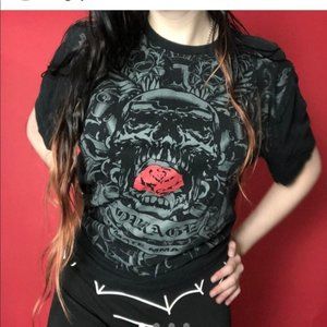 Skull and rose ultimate MMA tee shirt ??????